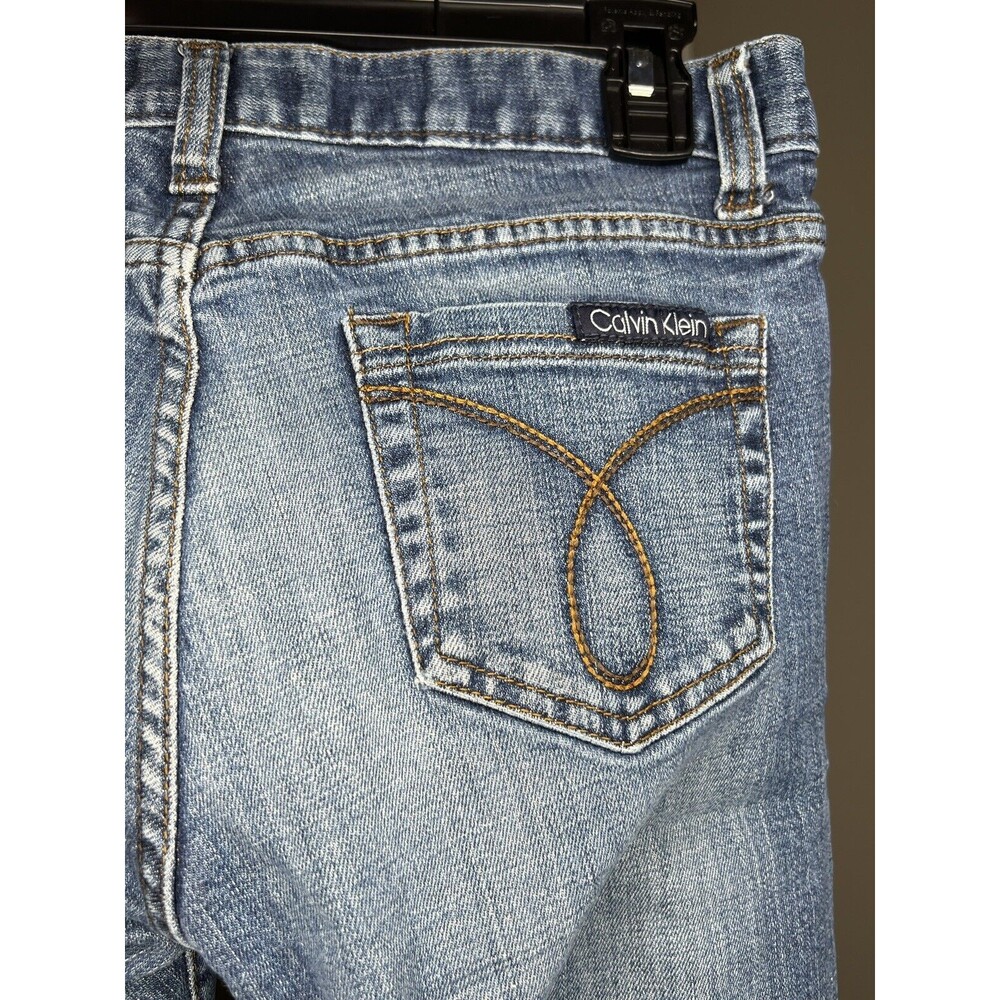 Calvin Klein Jeans Womens 4 Blue Mid-Wash Denim Mid-Rise Straight Stretch - Picture 7 of 12